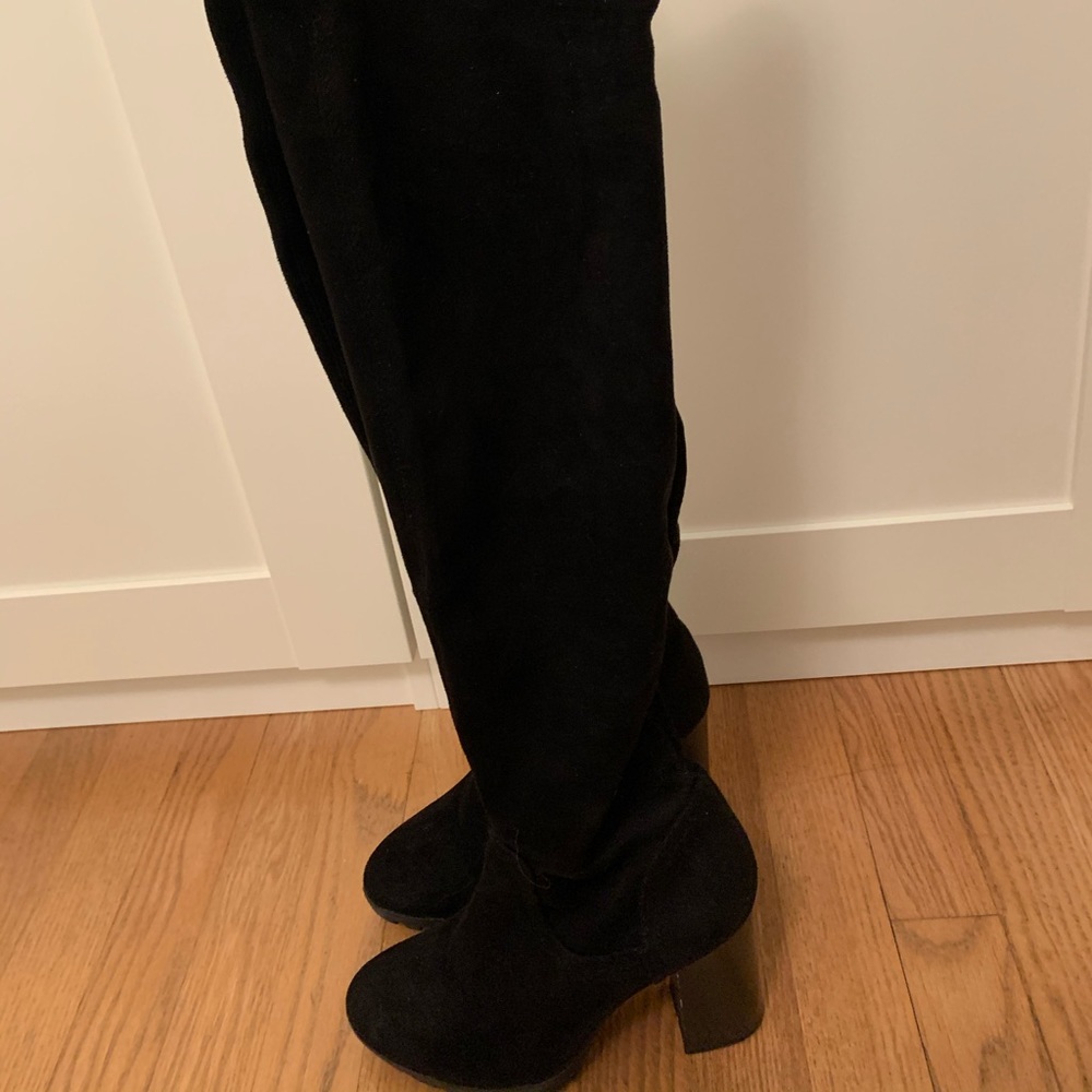 Missguided over the knee heeled booties!